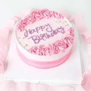 cream flower cake