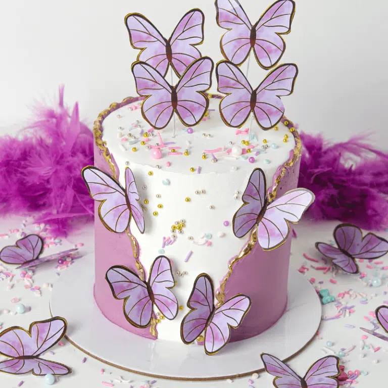 purple butterfly cake