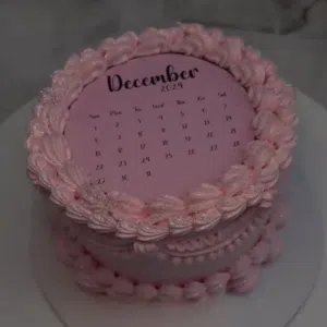 pink glitter cake