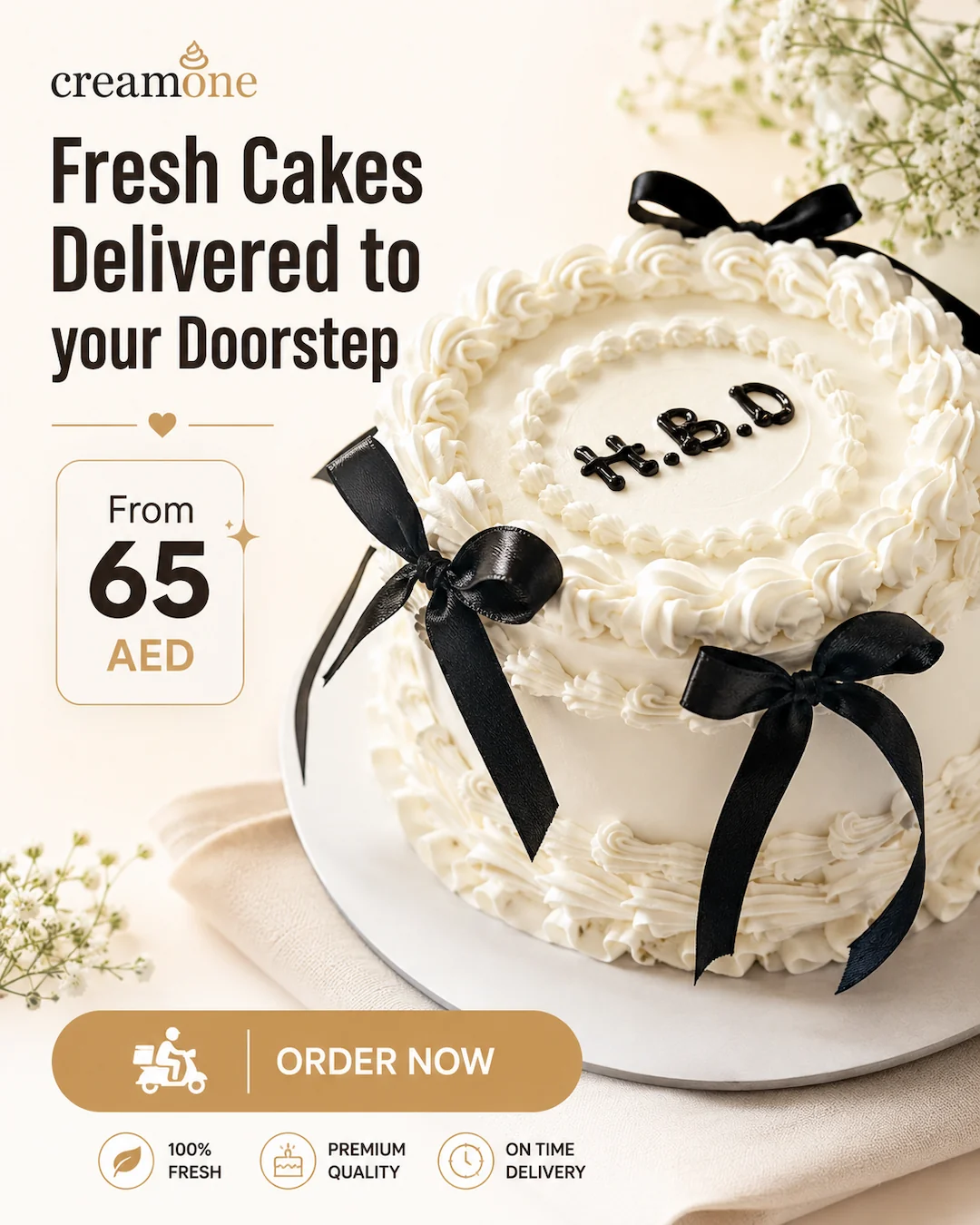 creamone special cakes from 65 aed